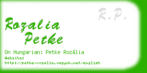 rozalia petke business card